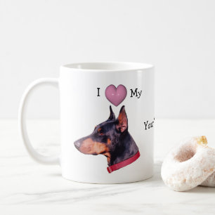 Mug J'Aime Mon Doberman Personnalisé 