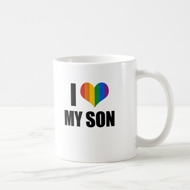 Mug J'aime mon fils gai (Droite)