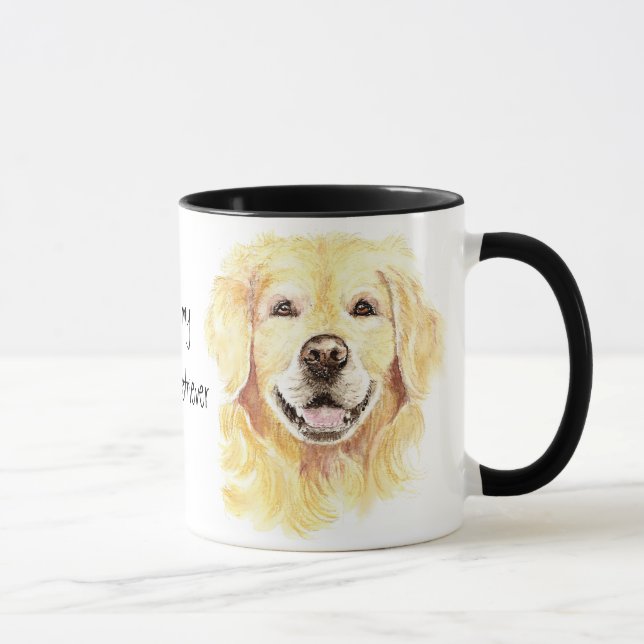 Mug J'aime mon Golden Retriever, chien, animal de comp (Droite)