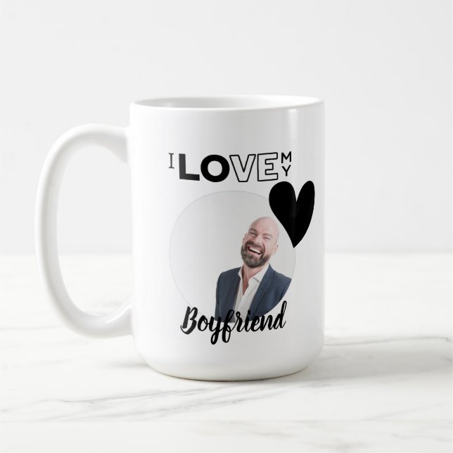 Mug J'aime mon mari garçon ami papa grand-père frère (Gauche)