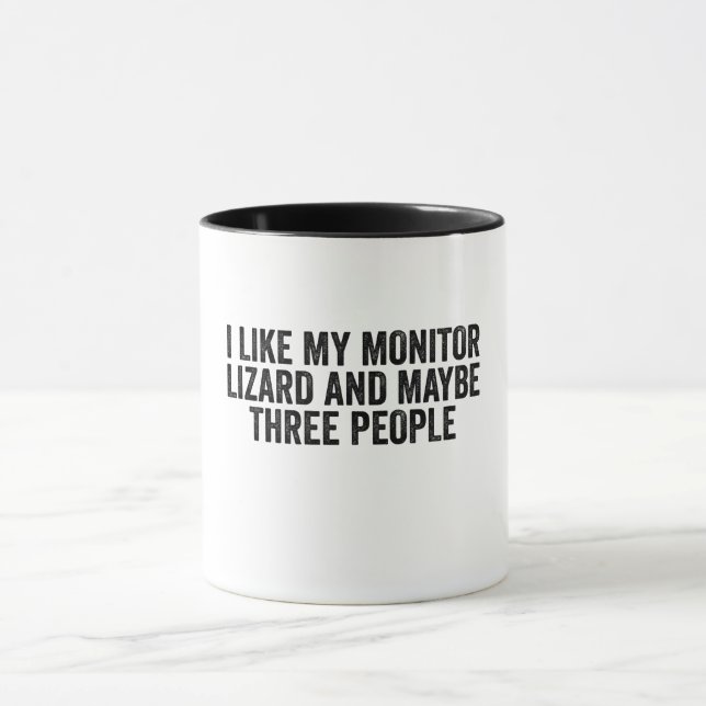 Mug J'Aime Mon Moniteur Lizard Et Peut-Être 3 Personne (Centre)