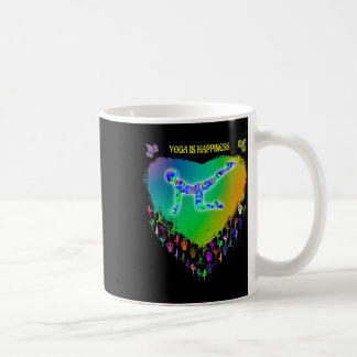 Mug J'aime mon motif de vitrail coloré arc-en-ciel de