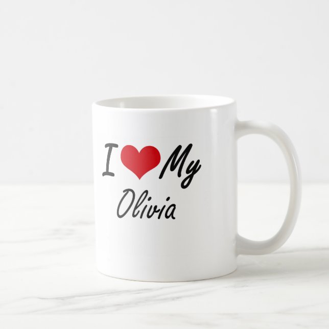 Mug J'aime mon Olivia (Droite)