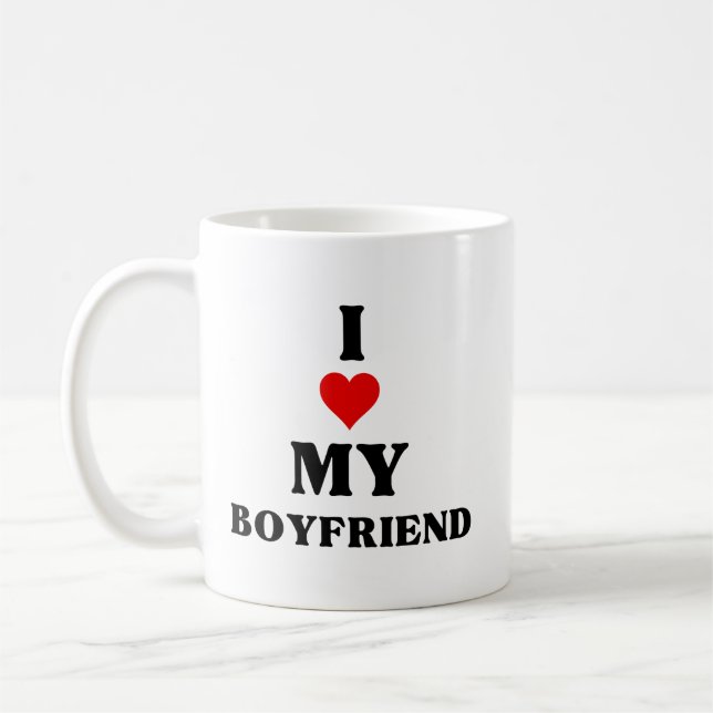 Mug J'Aime Mon Petit Ami Chaud, J'Aime Mon Petit Ami C (Gauche)