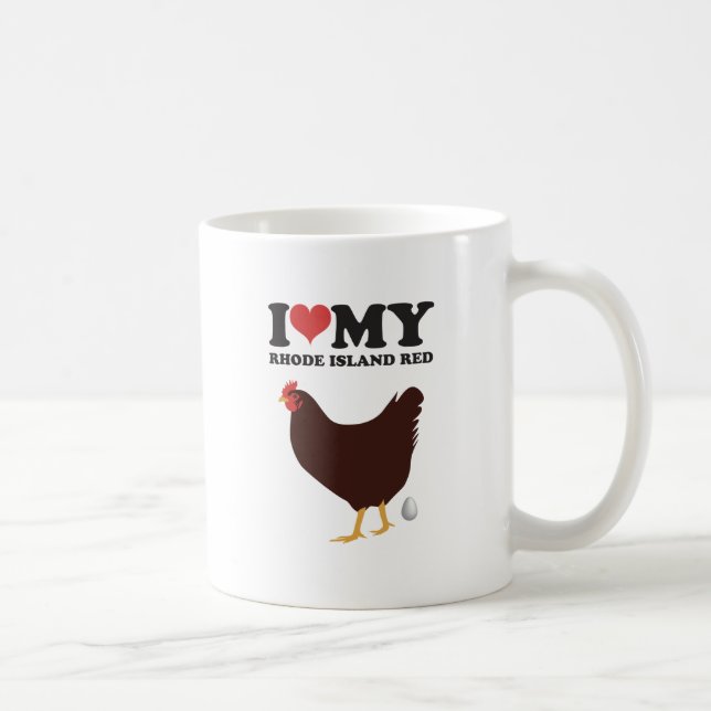 Mug J'aime mon rouge d'île de Rhode (Droite)