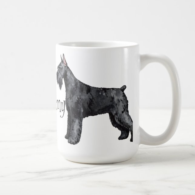 Mug J'aime mon Schnauzer géant (Droite)