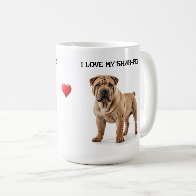 Mug J'Aime Mon Shar-Pei (Devant droit)