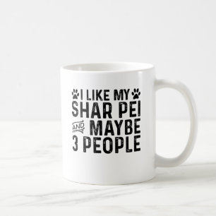 Mug J'aime mon Shar Pei et 3 personnes