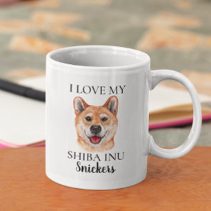 Mug J'aime mon Shiba Inu chien monogramme
