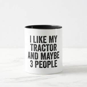 Mug J'Aime Mon Tracteur Et Peut-Être 3 Personnes