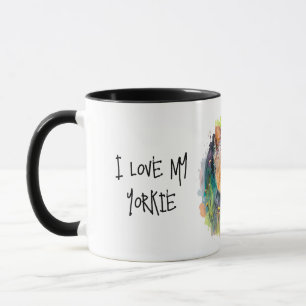 Mug J'aime mon Yorkie Mug- pour maman