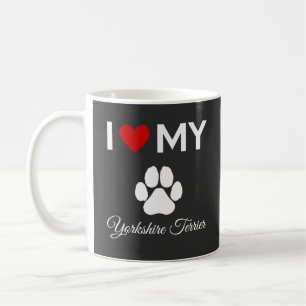 Mug J'aime mon Yorkshire Terrier chien texte personnal