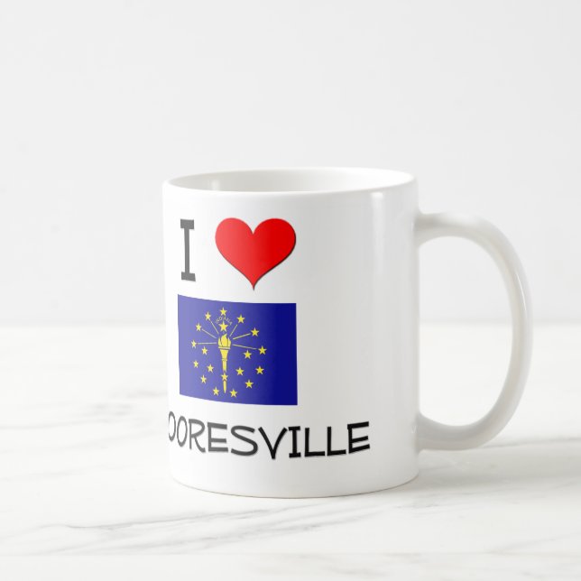 Mug J'aime MOORESVILLE Indiana (Droite)