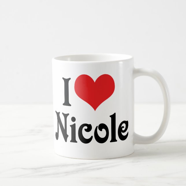 Mug J'aime Nicole (Droite)