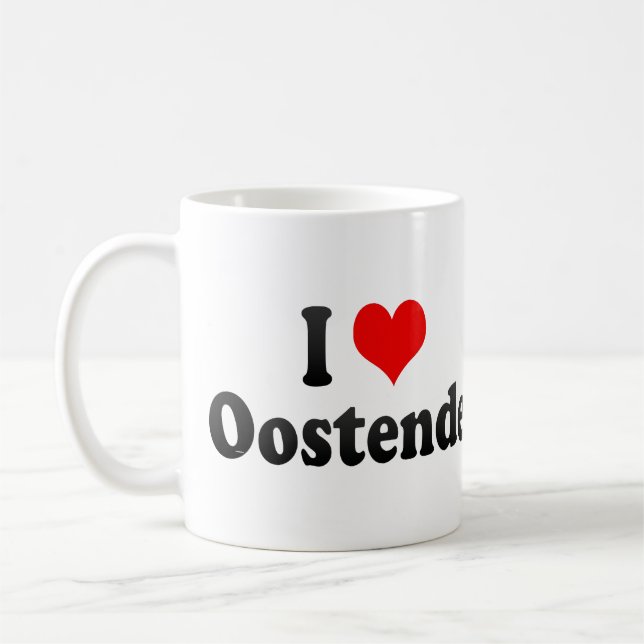Mug J'aime Oostende, Belgique (Gauche)