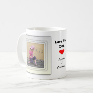 Mug J'Aime Papa Deux Photos Et Un Texte