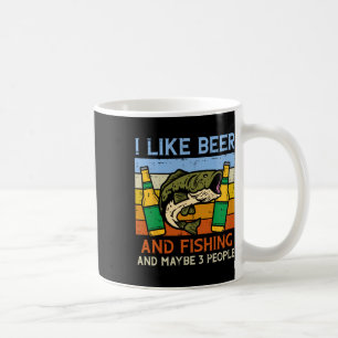Mug J'Aime Pêcher Et 3 Personnes Retro Pêcheur Pêcheur