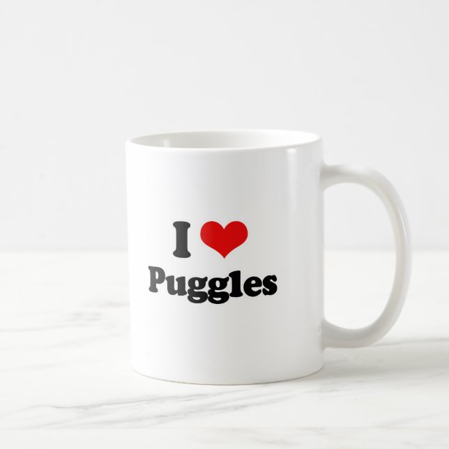 Mug J'aime Puggles (Droite)
