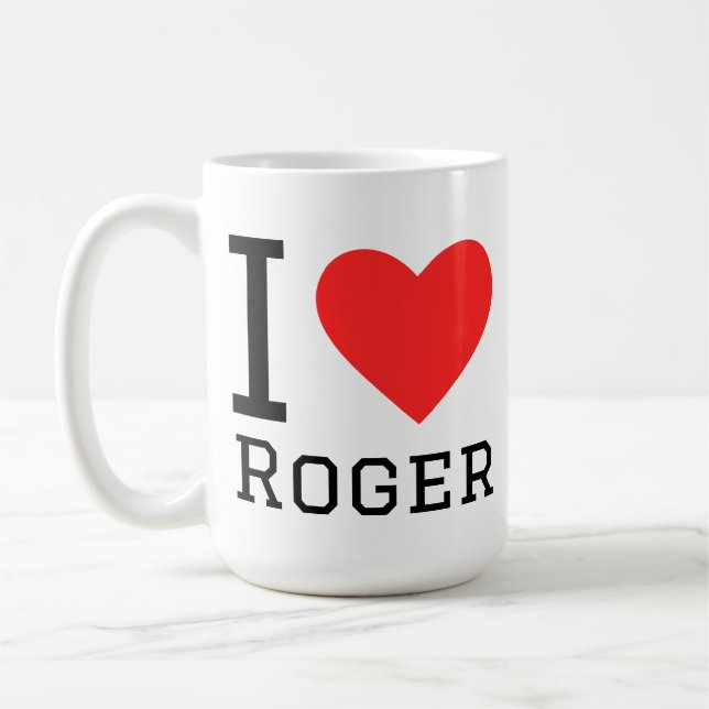 Mug J'aime roger (Gauche)