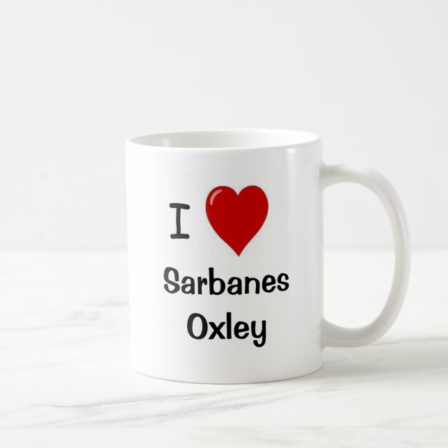 Mug J'Aime Sarbanes Oxley ! HUMOUR SOX (Droite)
