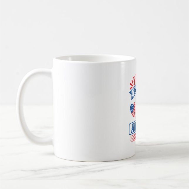 Mug J'aime Shih Tzus et les USA (Gauche)