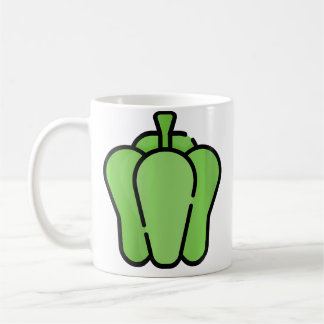 Mug J'aime vraiment les poivrons Poivron vert
