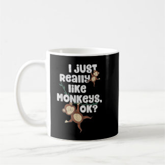 Mug J'Aime Vraiment Les Singes OK Drôle Cadeau Singe