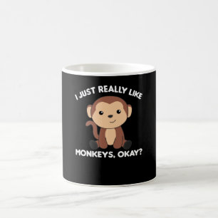 Mug J'Aime Vraiment Les Singes, Ok - Singe Doux