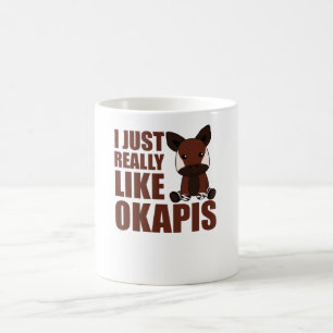 Mug J'aime vraiment l'Okapi mignon d'Okapi