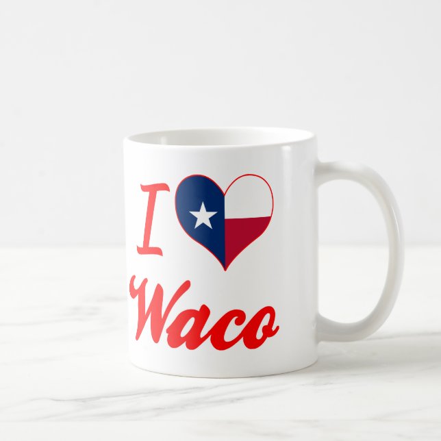 Mug J'aime Waco, le Texas (Droite)
