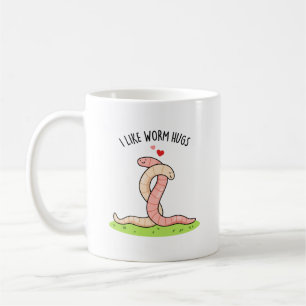 Mug J'Aime Worm Hugs Funny Warm Worm Pun
