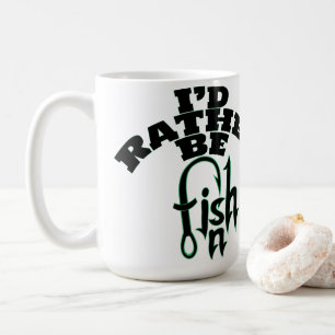 Mug J'aimerais mieux pêcher Peralized NOM, COULEUR