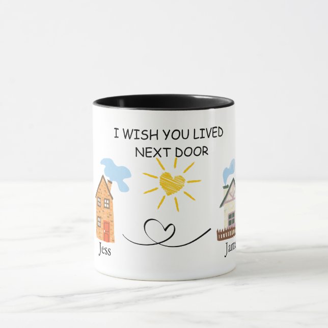 Mug J'aimerais que vous viviez à côté des noms de port (Centre)