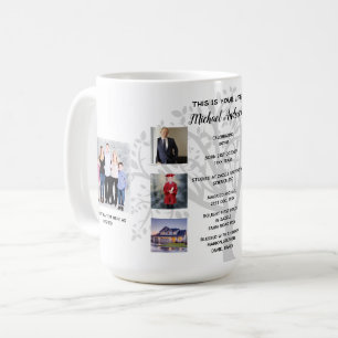 Mug Jalons d'anniversaire PHOTO COLLAGE Family Tree Ca