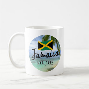 Mug "Jamaïque Est. Plage De 1962 Avec Drapeau Jamaïcai