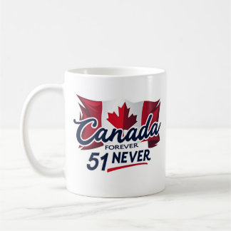 Mug Jamais 51, Canada pour toujours, Feuille d'érable 