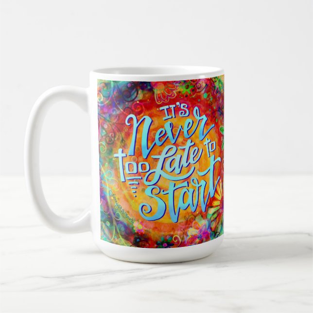Mug Jamais trop tard pour commencer (Gauche)