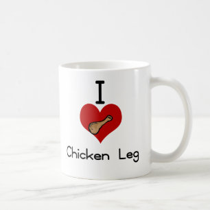 Mug Jambes de poulet du l'amour-coeur I