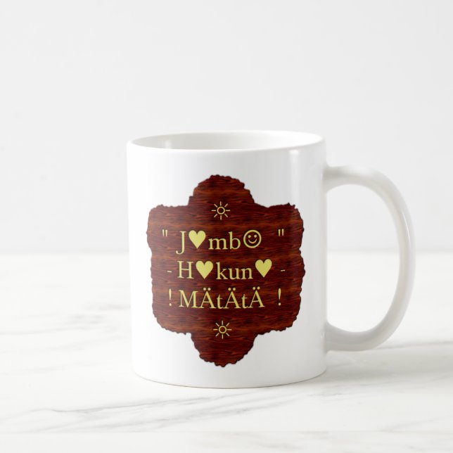 Mug Jambo Hakuna Matata : Art africain Imprimer/Graphi (Droite)