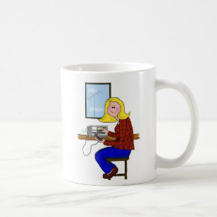Mug Jambon femelle avec les cheveux blonds