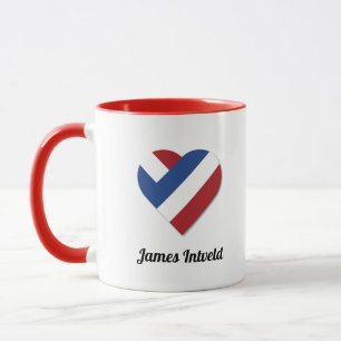 Mug James Intveld avec drapeau cœur des Pays-Bas