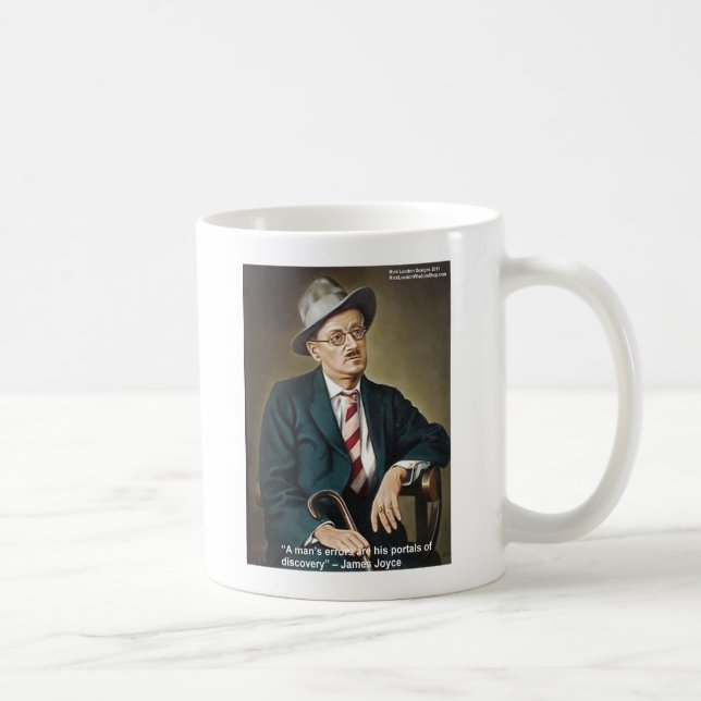 Mug James Joyce "Erreurs/portails" Citation Cadeaux &  (Droite)