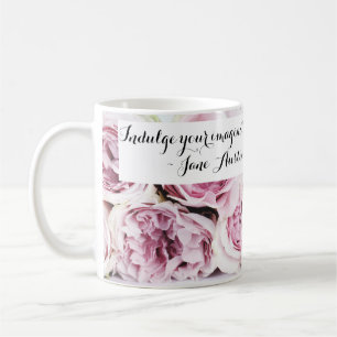 Mug Jane Austen Orgueil & Préjugés Citation Livre Rose