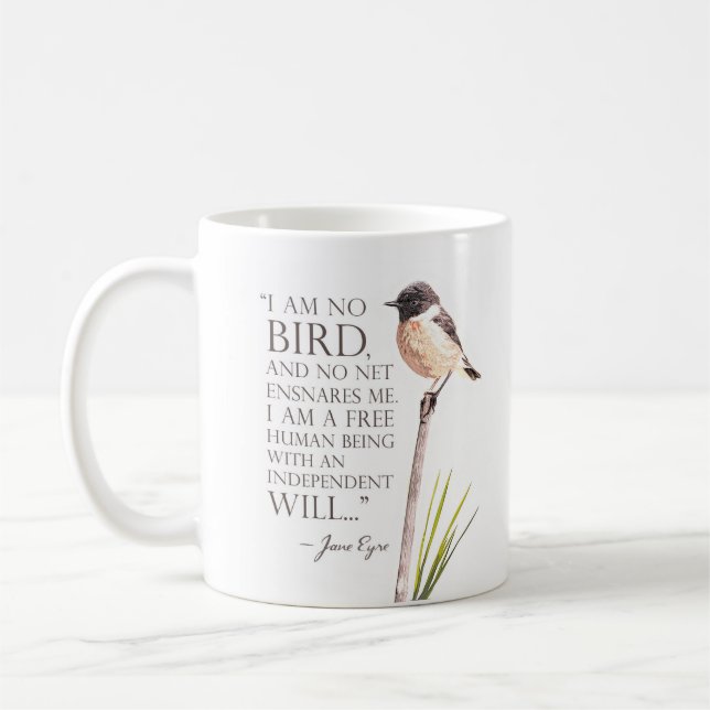 Mug Jane Eyre - Je Ne Suis Pas Un Oiseau - Oiseau Brow (Gauche)