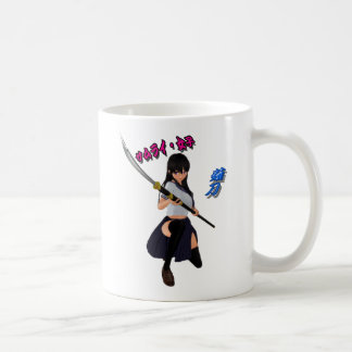 MUG JAPAN/GIRL/LADY/SAMURAI/ANIME/GAME/JAPANESE/KANJI/