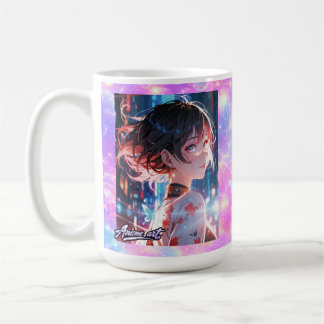 Mug Japanese Cyberpunk Anime Girl Poster | Neon City