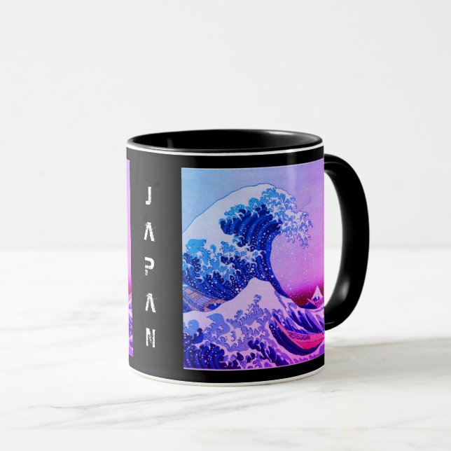 Mug Japon - Art japonais (Grande vague au large de Kan (Devant droit)
