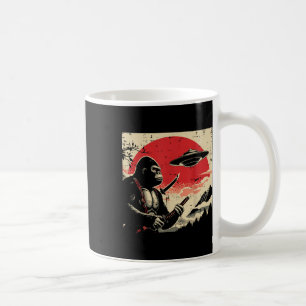 Mug Japonais Bigfoot Samurai Ufo Sasquatch Vintage