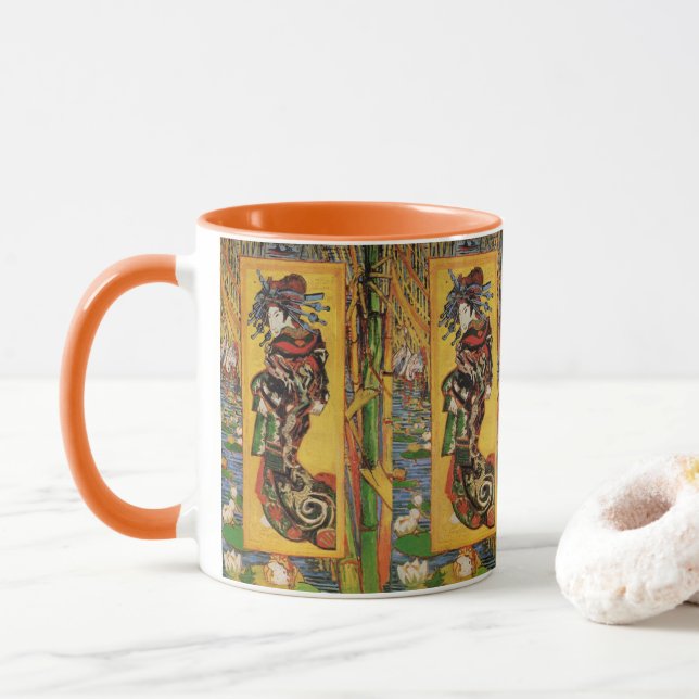 Mug Japonais Courtesan Oiran par Vincent van Gogh (Avec donut)