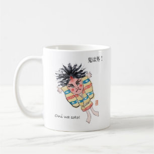 Mug Japonais Oni wa soto ! blanc 11 oz